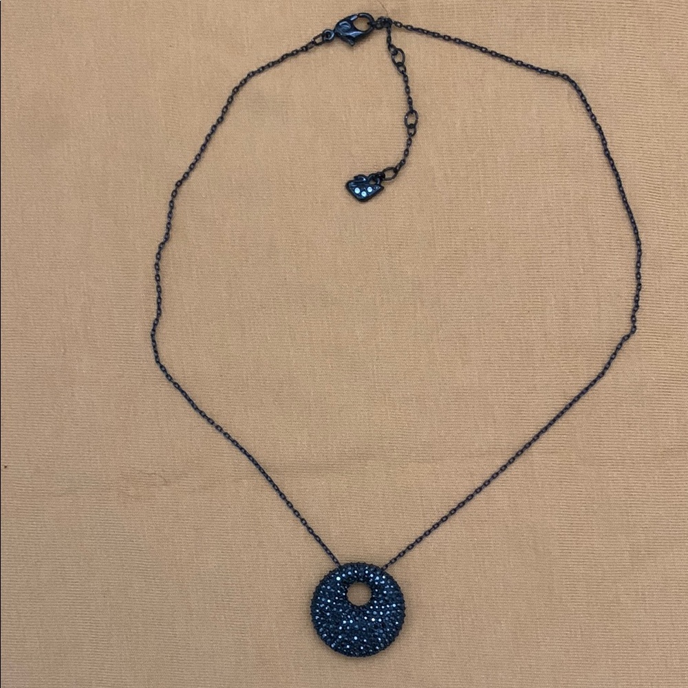 Swarovski Black Necklace with Intricate Pendant
